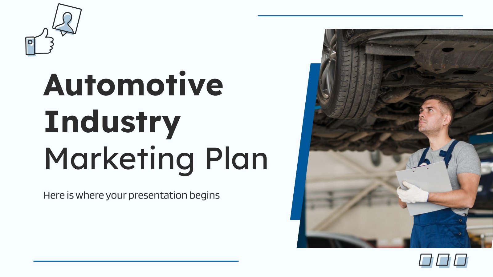 Plantilla de presentación Plan de marketing de la industria del automóvil