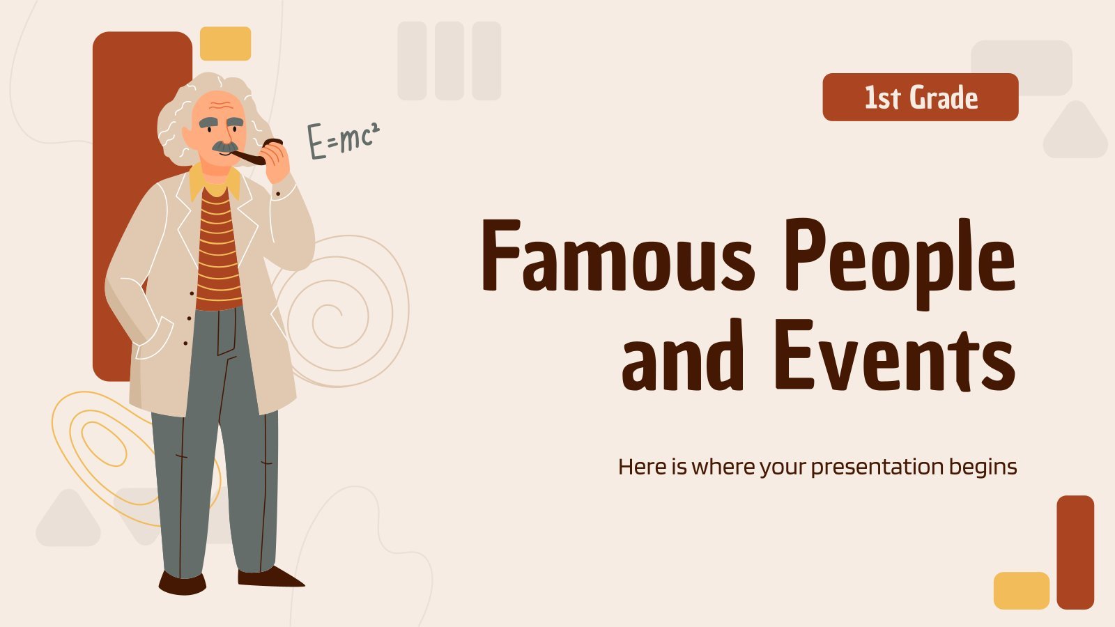 Famous People and Events - 1st Grade presentation template 