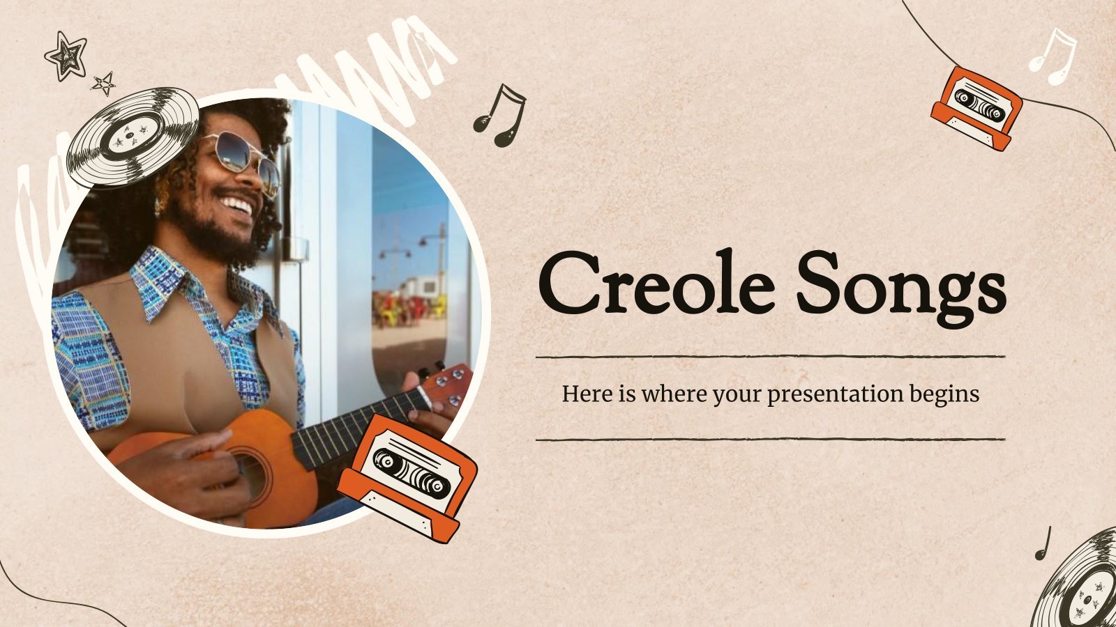 Creole Song presentation template 