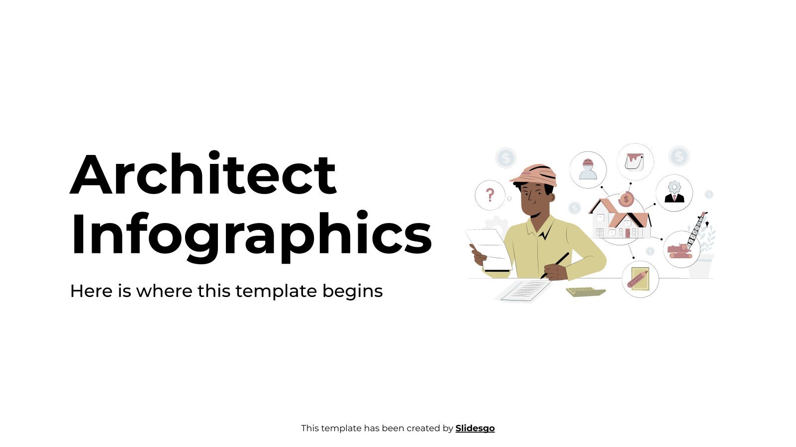 Modelo de apresentação Infográficos de arquitetos