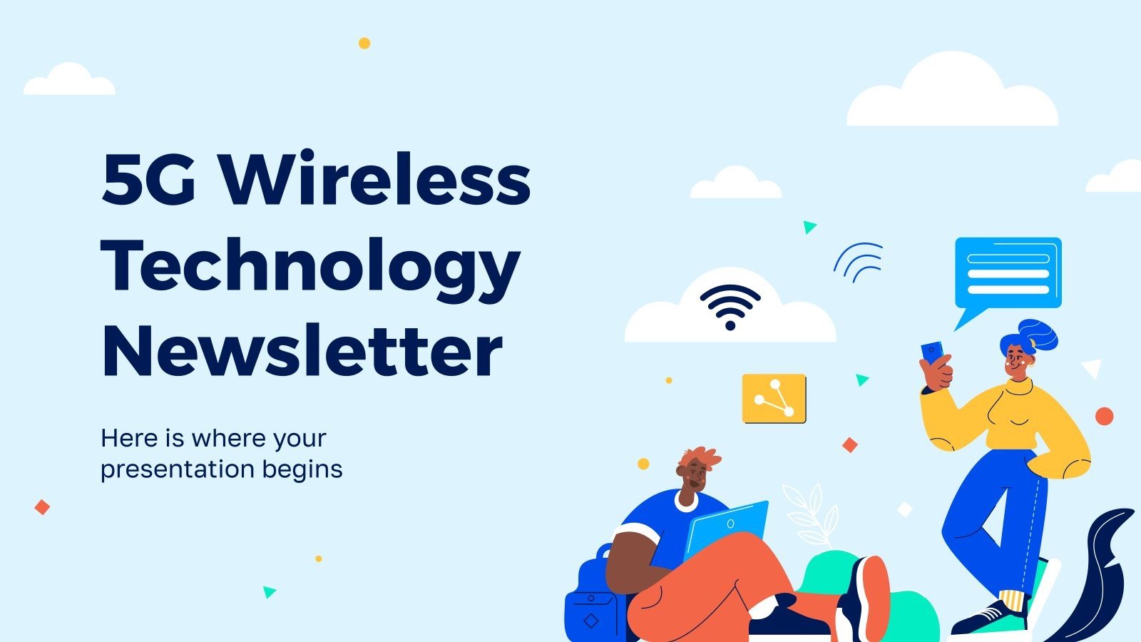Newsletter sur la technologie sans fil 5G Modèles de présentation