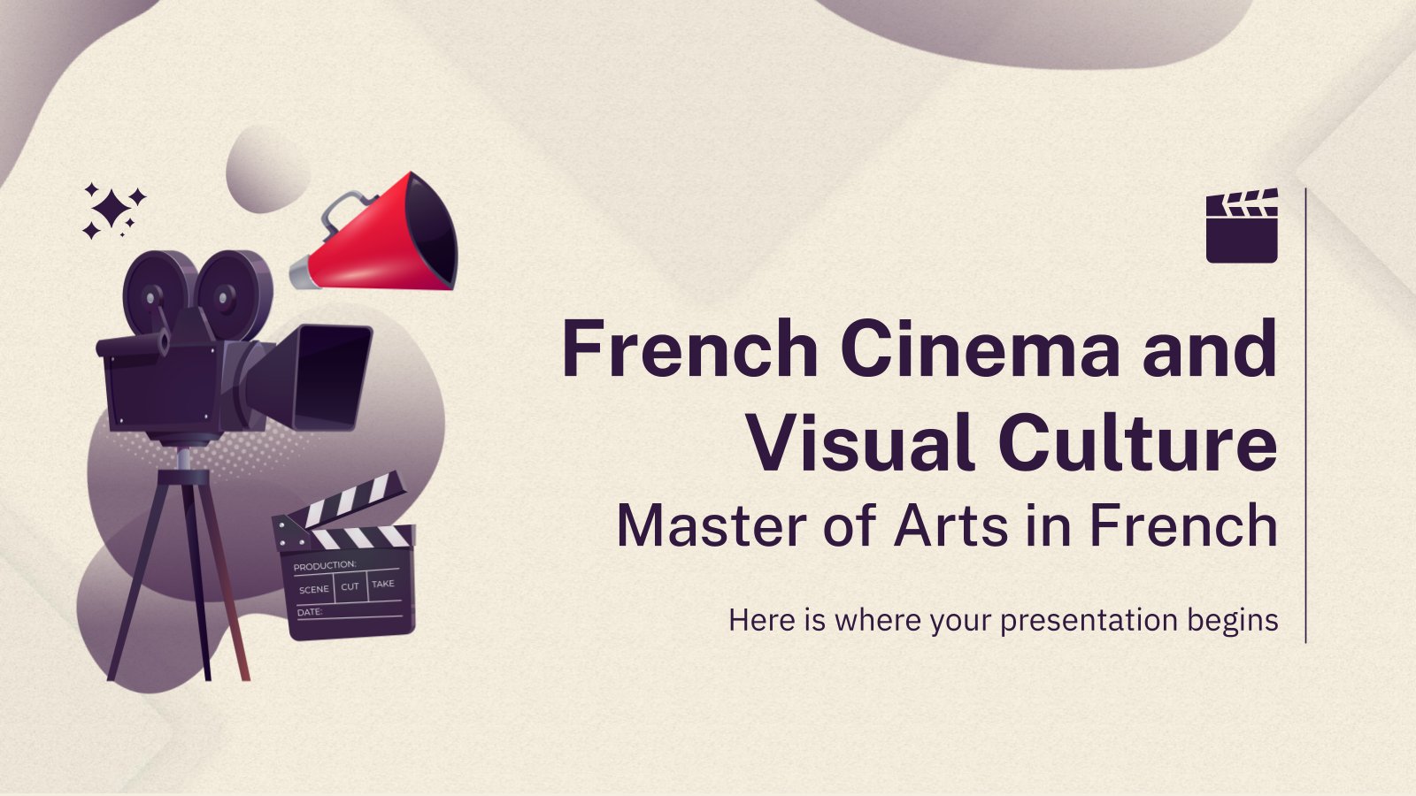 French Cinema and Visual Culture - Master of Arts in French presentation template 