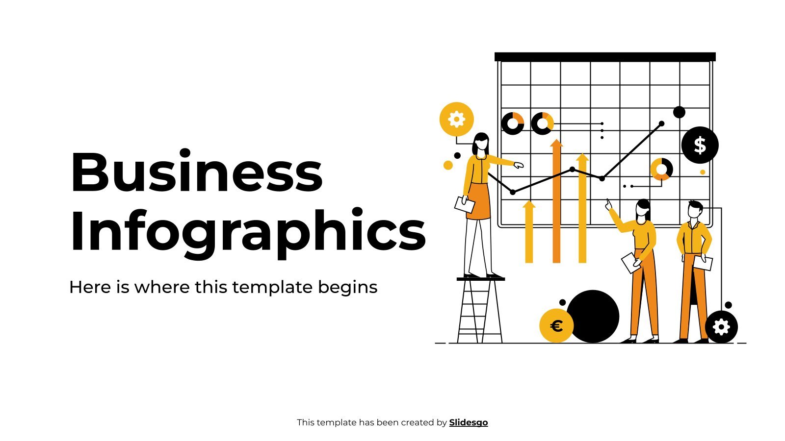 Modelo de apresentação Infográficos de negócios