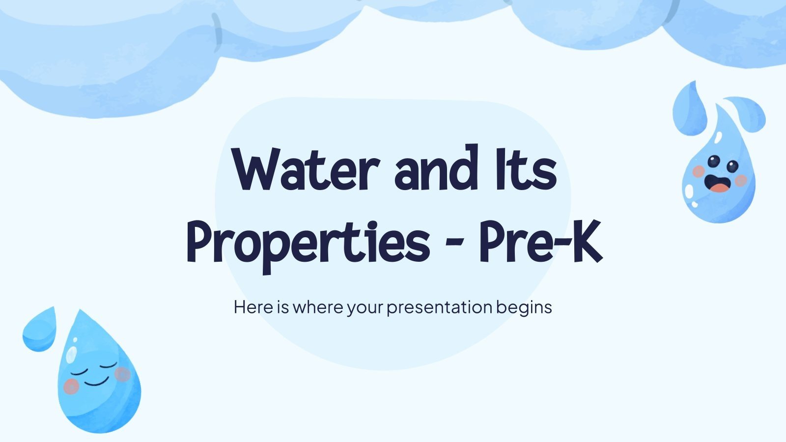 Wasser und seine Eigenschaften - Vorschule Präsentationsvorlage
