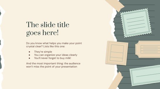 Vintage Scrap Paper Theme for Marketing presentation template 