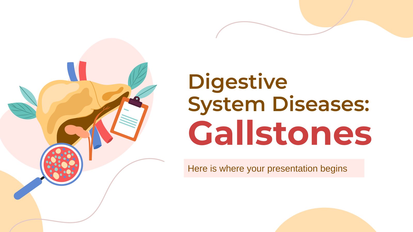 Digestive System Diseases: Gallstones presentation template 