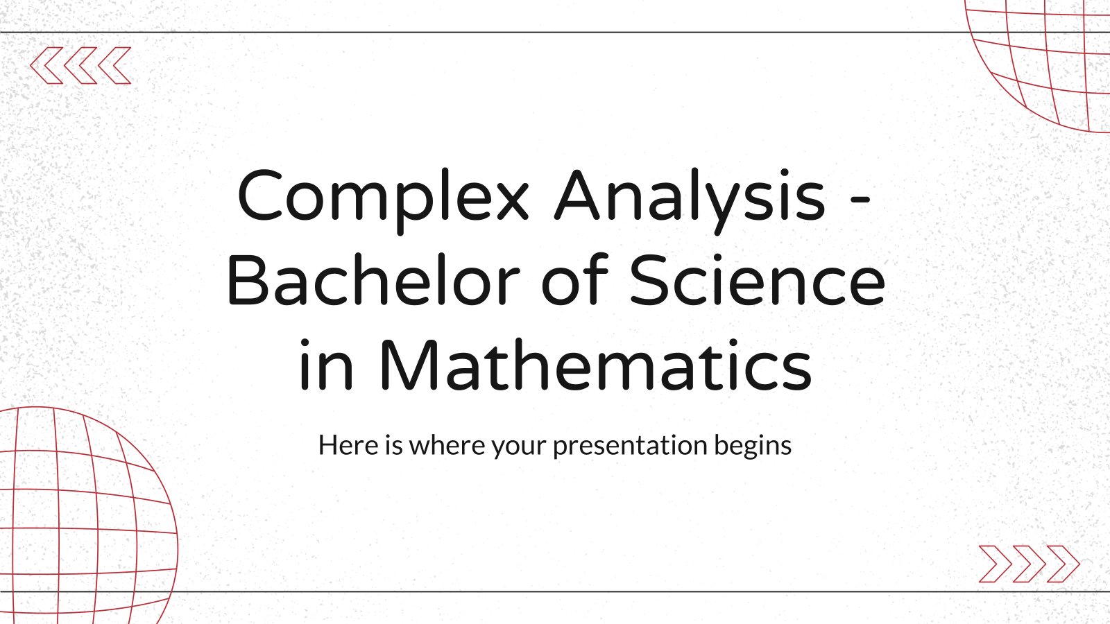 Plantilla de presentación Análisis complejo - Grado en Matemáticas