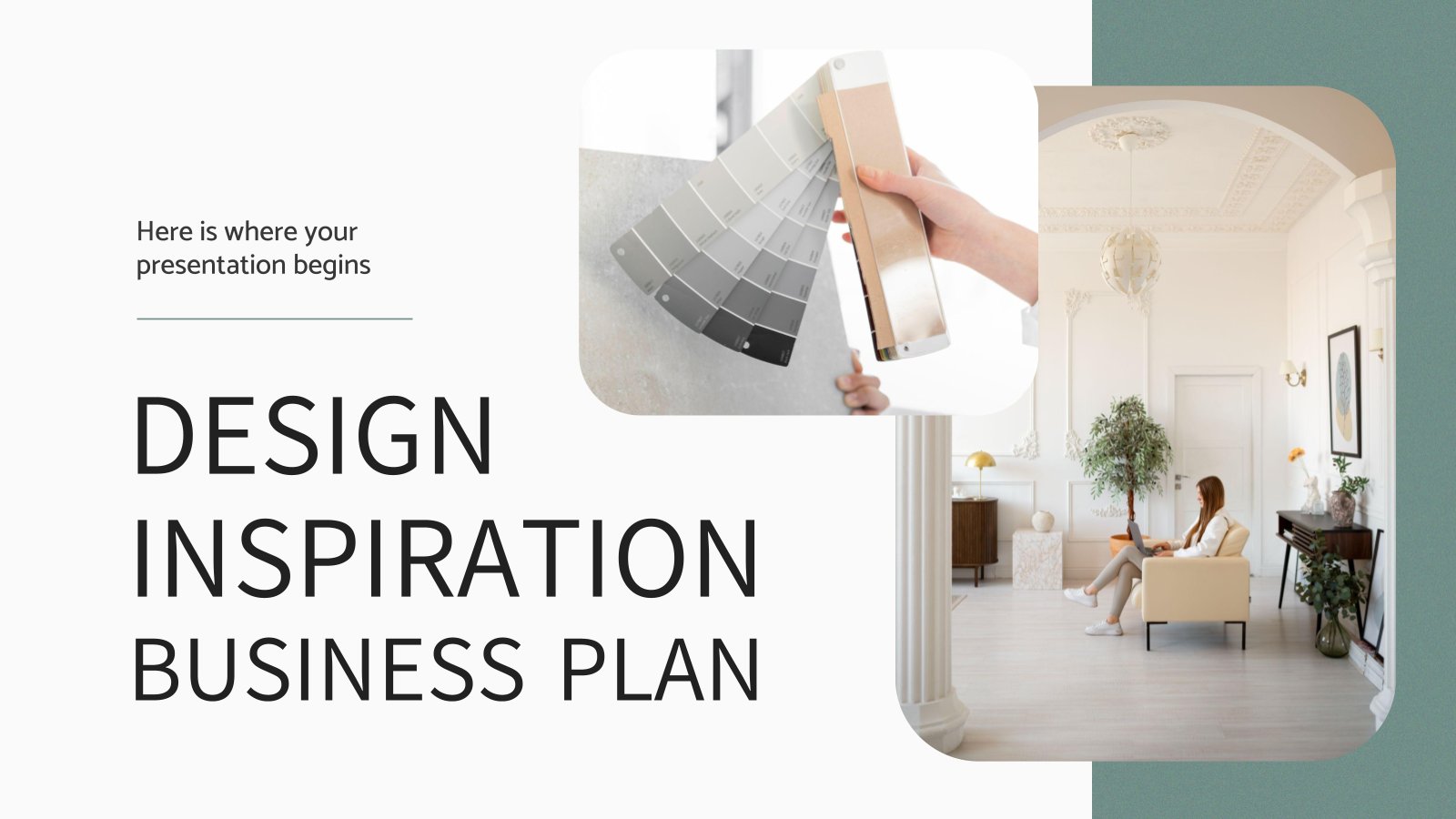 Design Inspiration Business Plan presentation template 