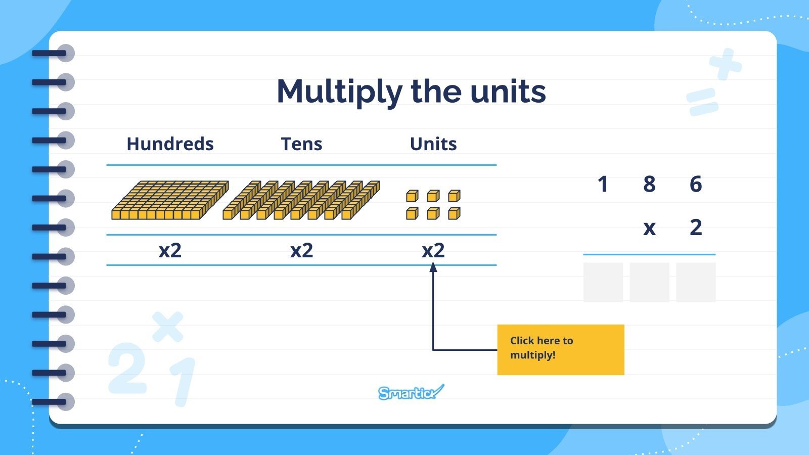 Vertical Multiplication by 1 Digit Presentation