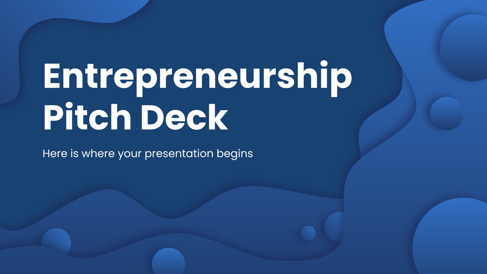 Pitch deck for Entrepreneurs presentation template 