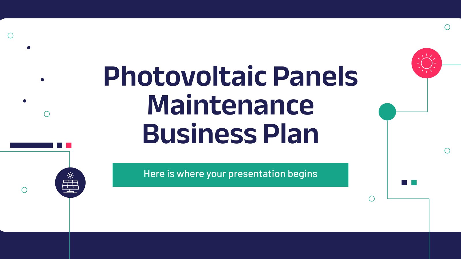 Photovoltaic Panels Maintenance Business Plan presentation template 