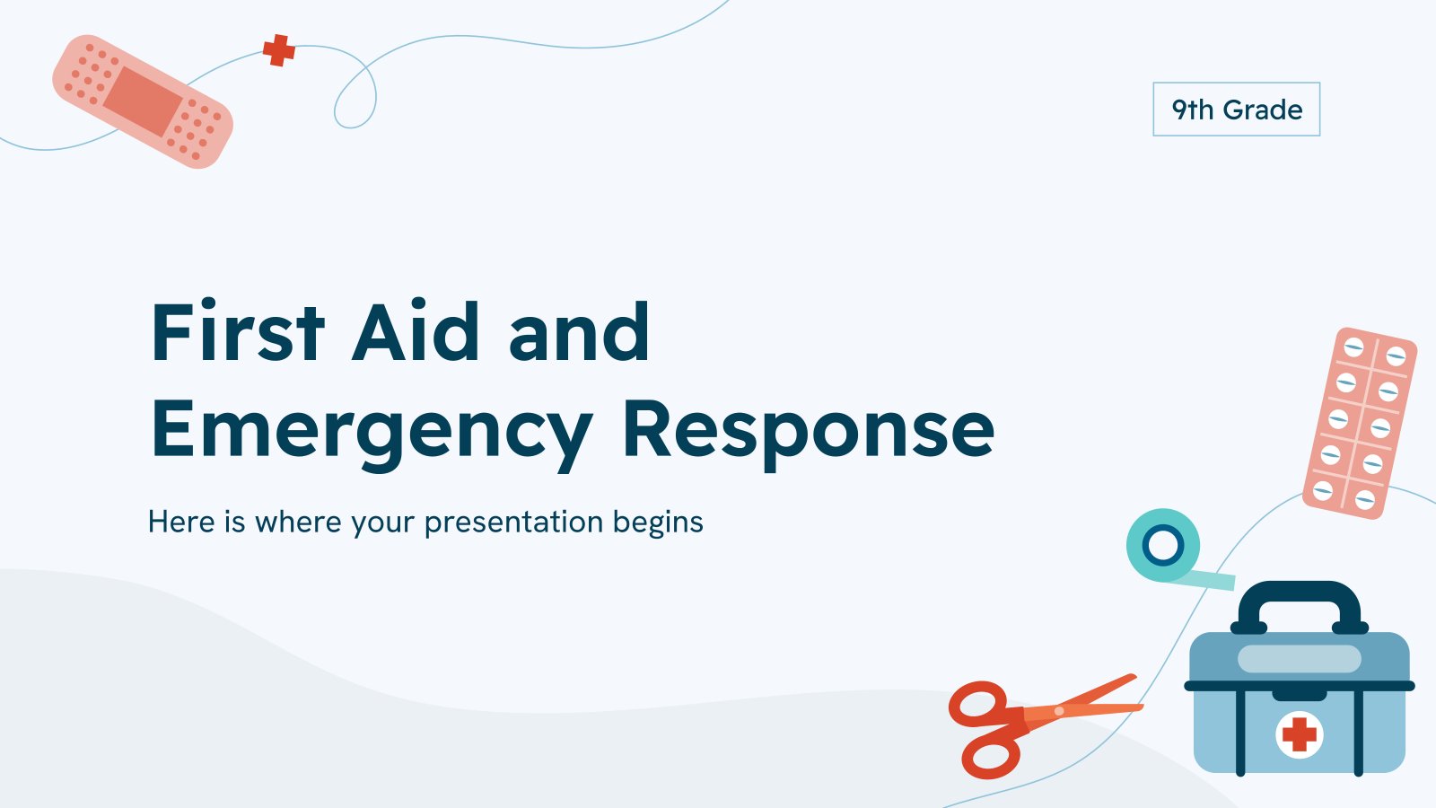 First Aid and Emergency Response - 9th Grade presentation template 