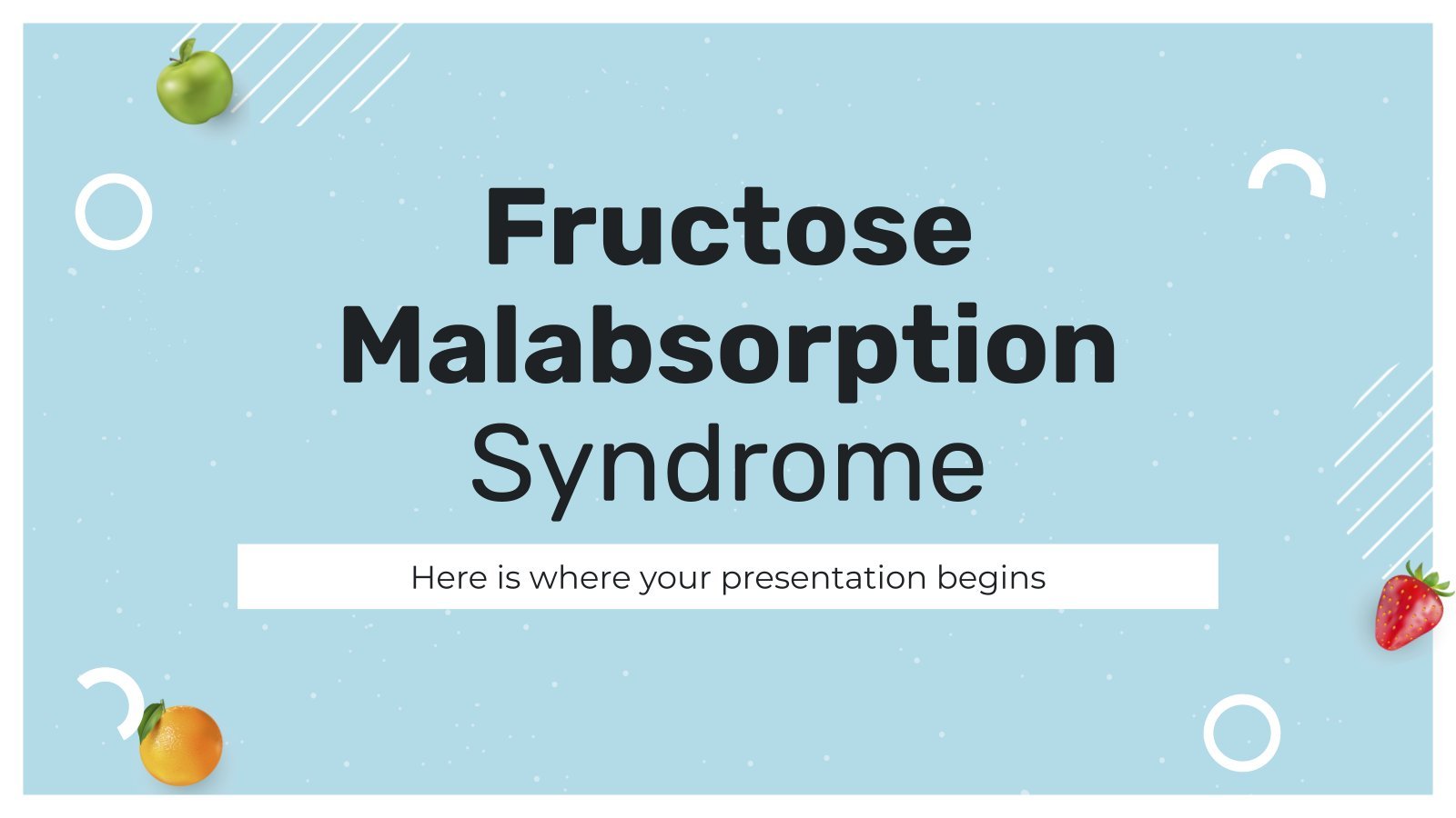 Syndrome de malabsorption du fructose Modèles de présentation