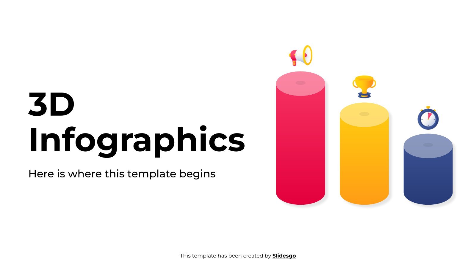 Plantilla de presentación Infografías 3D