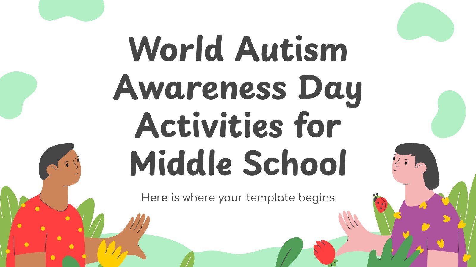 World Autism Awareness Day Activities for Middle School presentation template 