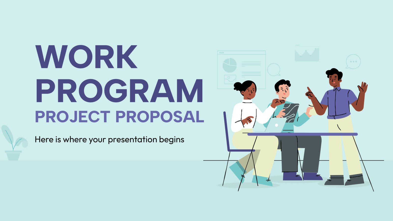 Work Program Project Proposal presentation template 