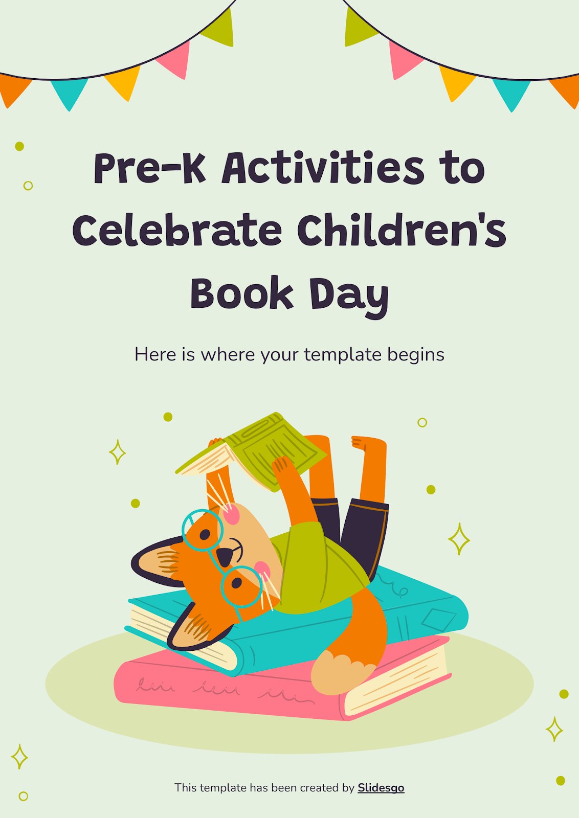 Pre-K Activities to Celebrate Children's Book Day presentation template 