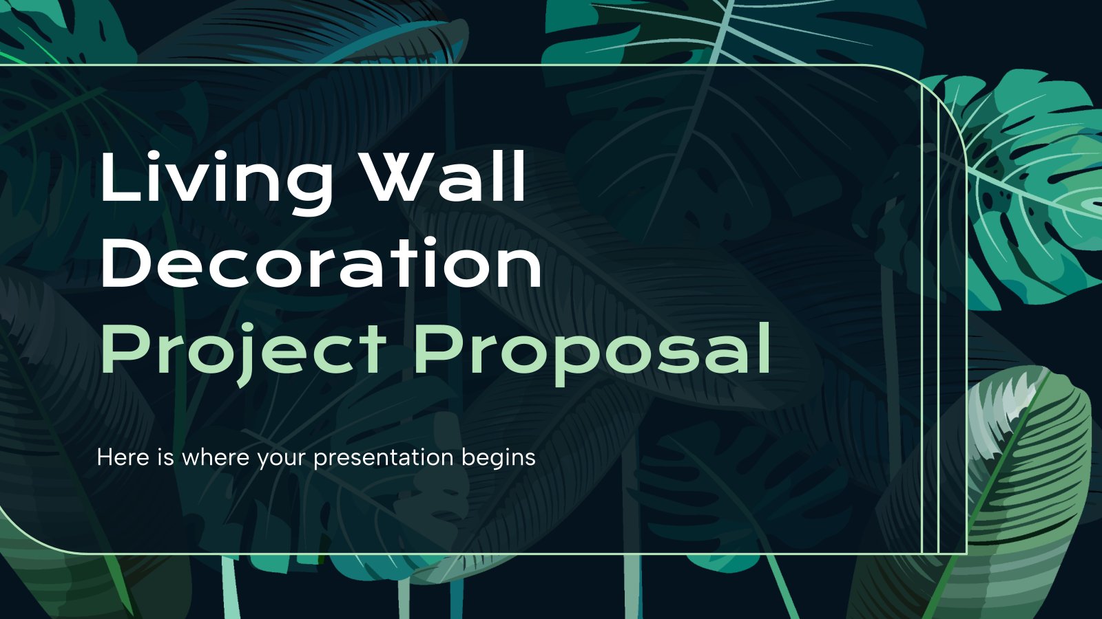 Living Wall Decoration Project Proposal presentation template 