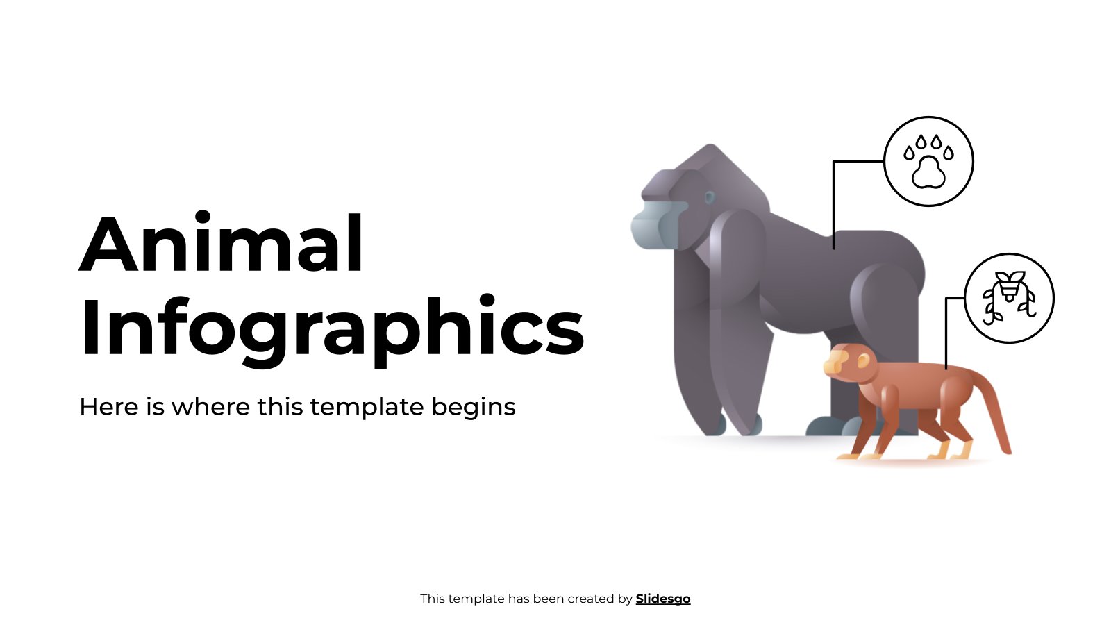 Animal Infographics presentation template 