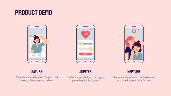 Plantilla de presentación Pitch deck para app de citas