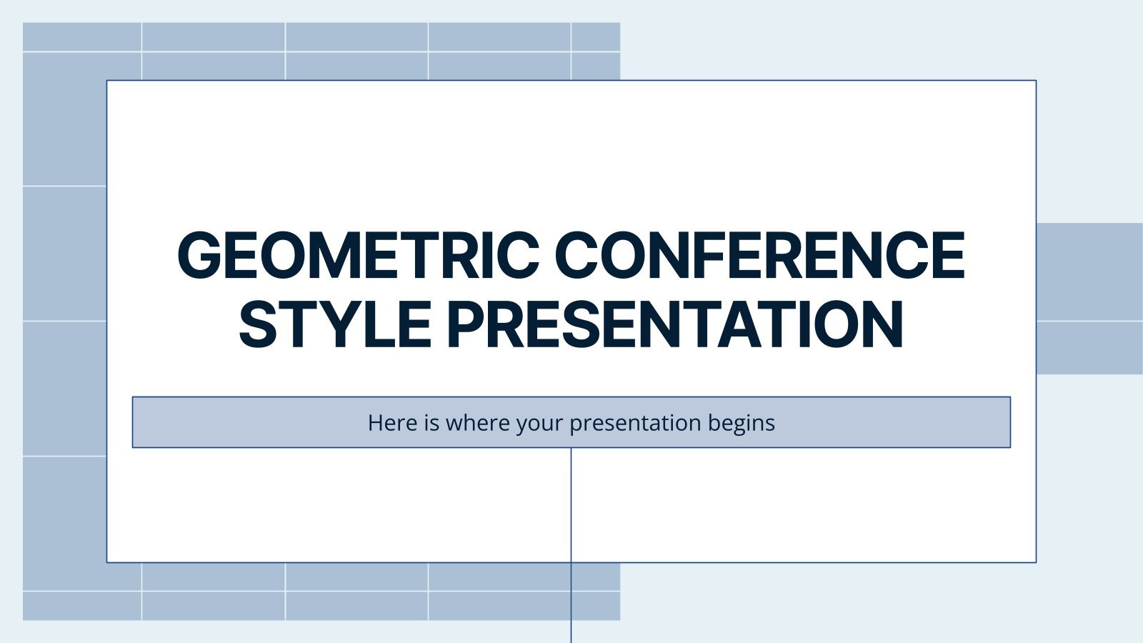 Modelo de apresentação Slides geométricos em estilo de conferência