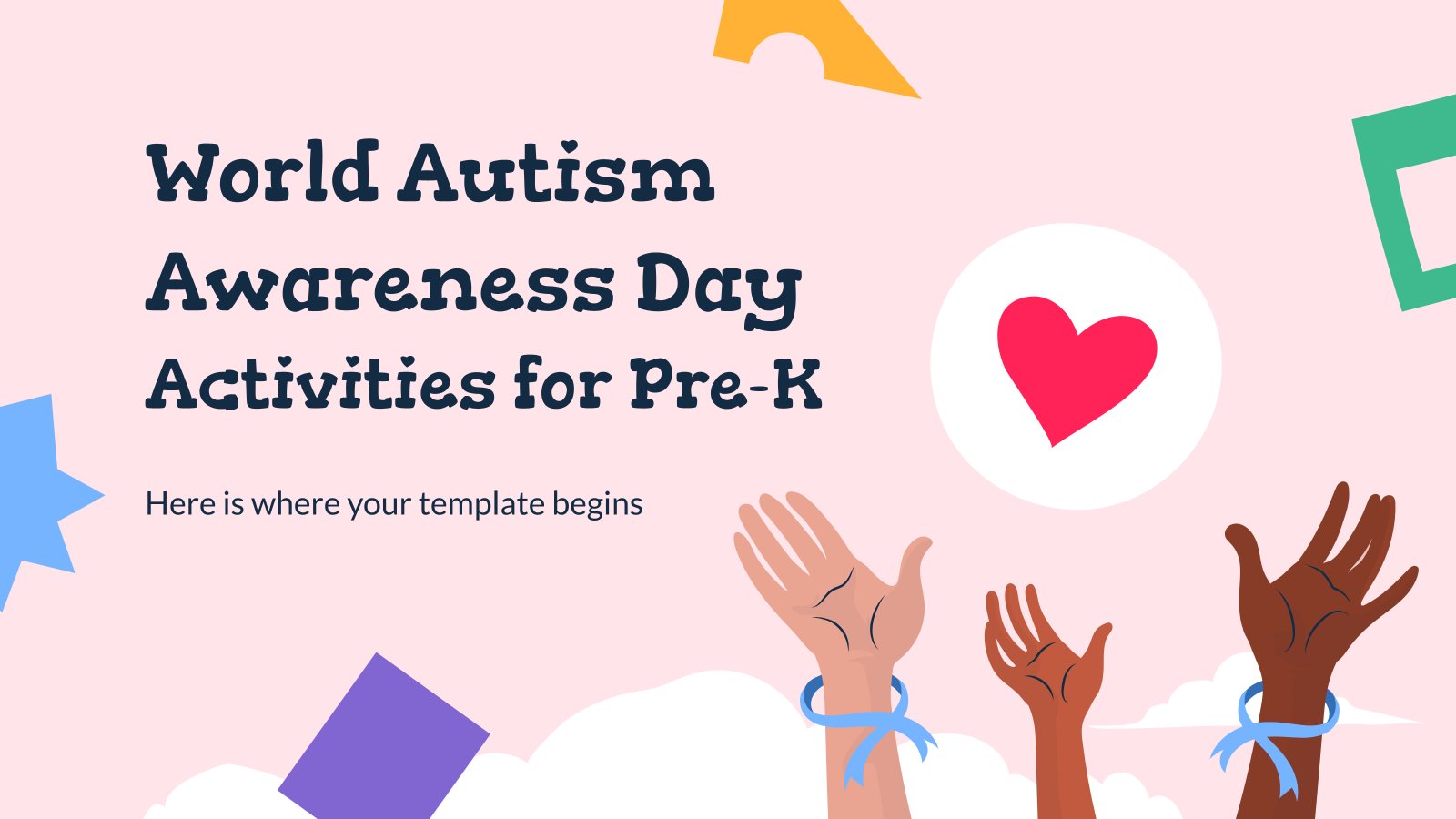 World Autism Awareness Day Activities for Pre-K presentation template 