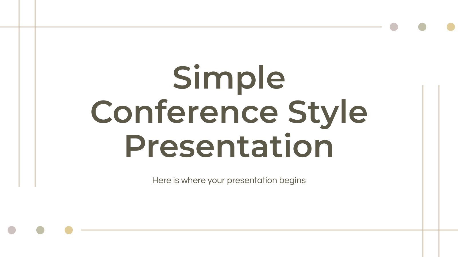 Modelo de apresentação Slides simples em estilo de conferência