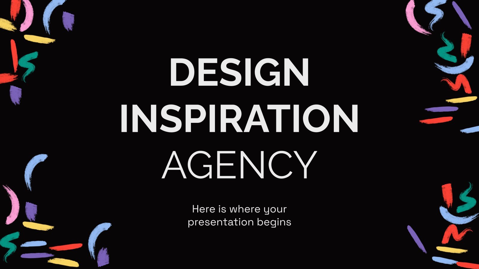 Design Inspiration Agency presentation template 