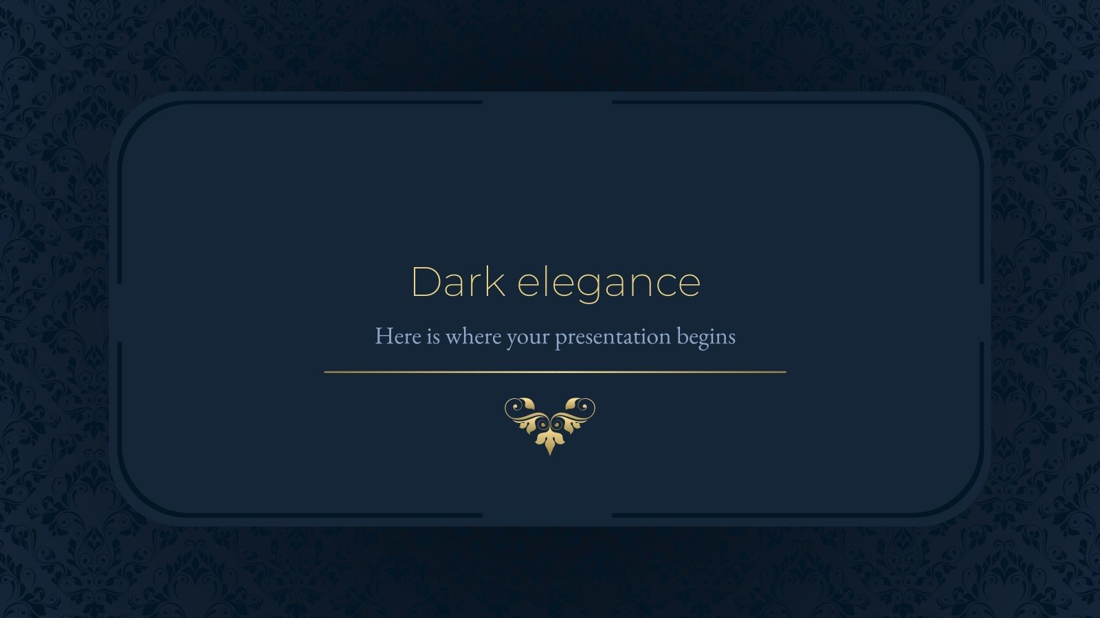 Dunkle Eleganz Präsentationsvorlage