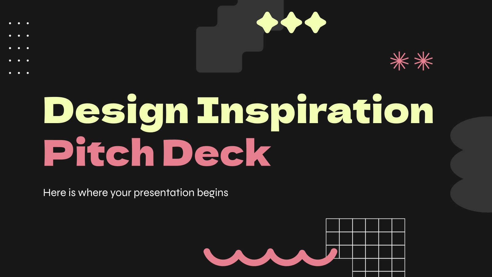 Design Inspiration Pitch Deck presentation template 