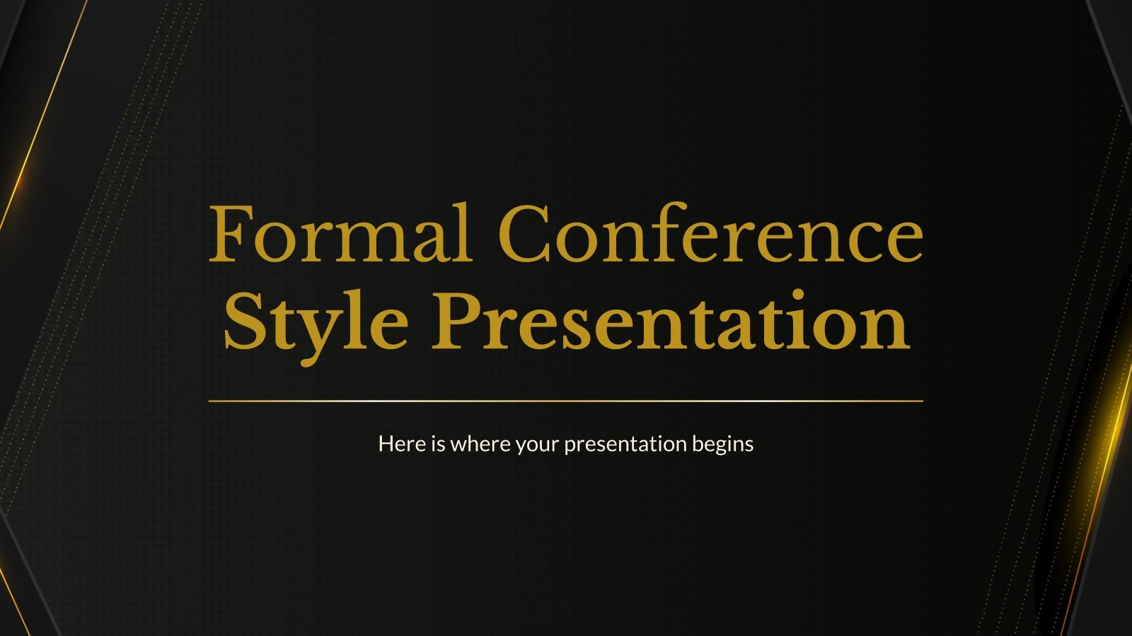 Formal Conference Style Presentation presentation template 