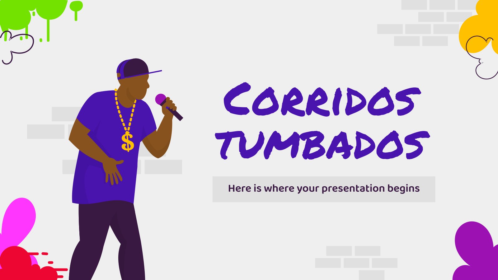 Corridos Tumbados presentation template 