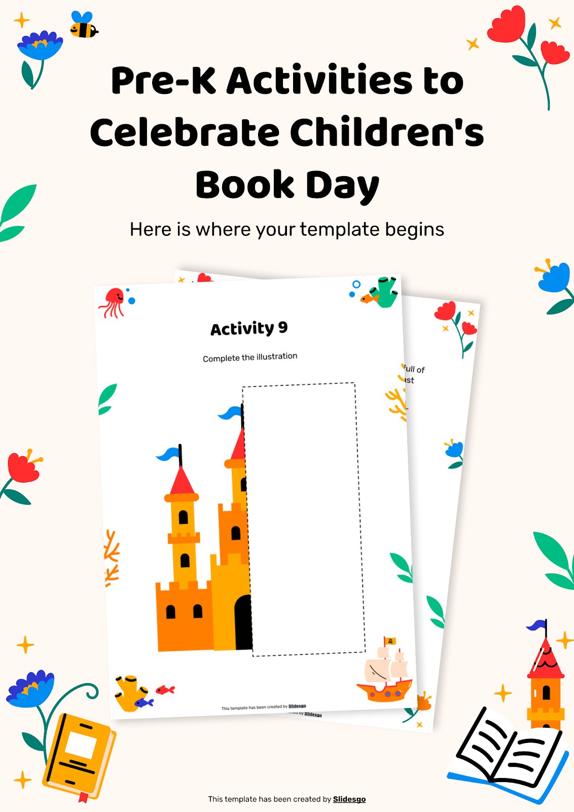 Pre-K Activities to Celebrate Children's Book Day presentation template 