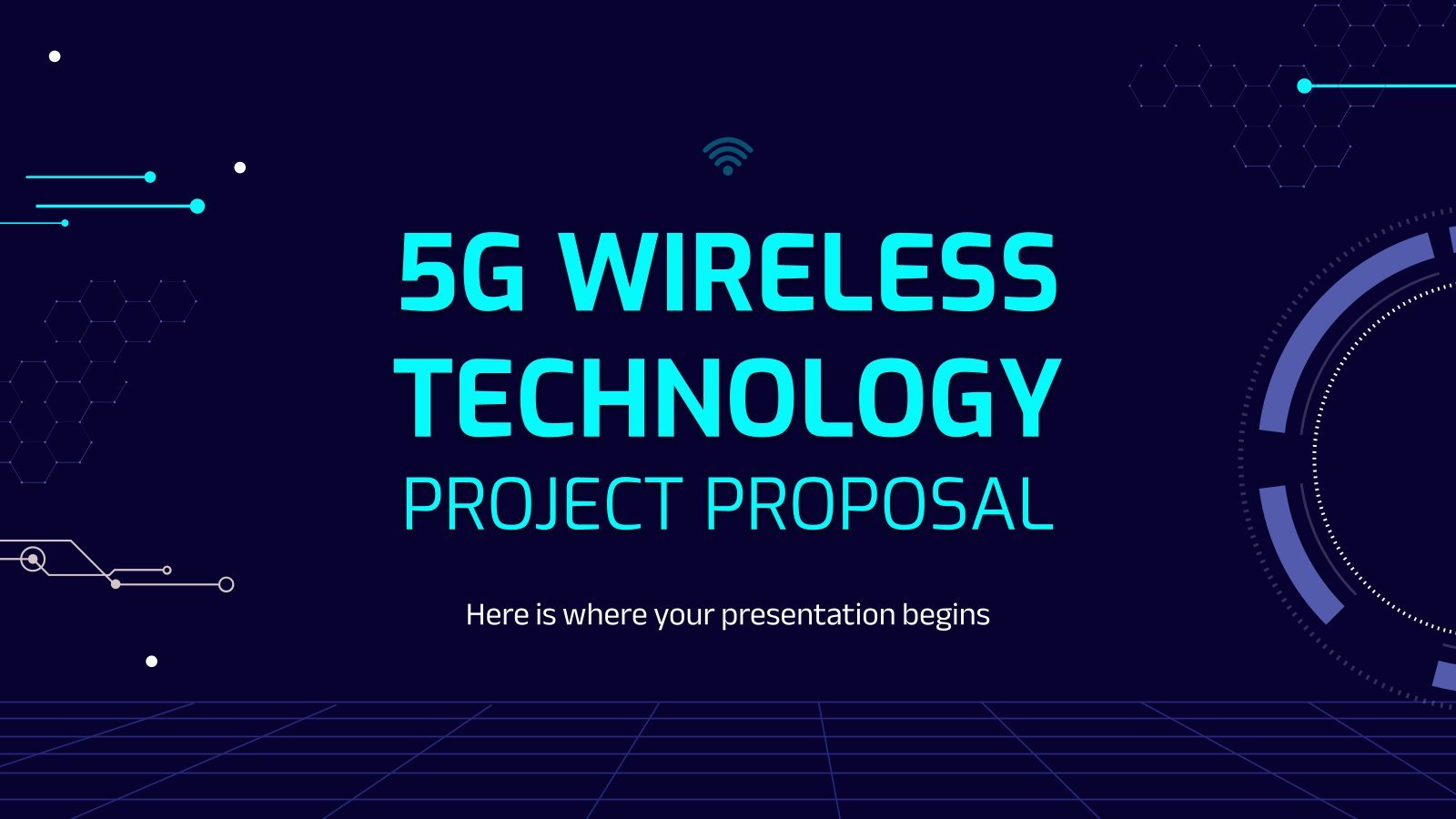 5G 무선 기술 프로젝트 제안서 프레젠테이션 템플릿