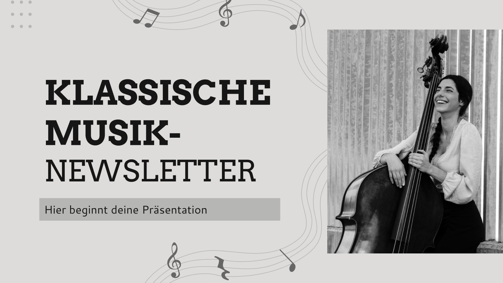 Classical Music Newsletter presentation template 