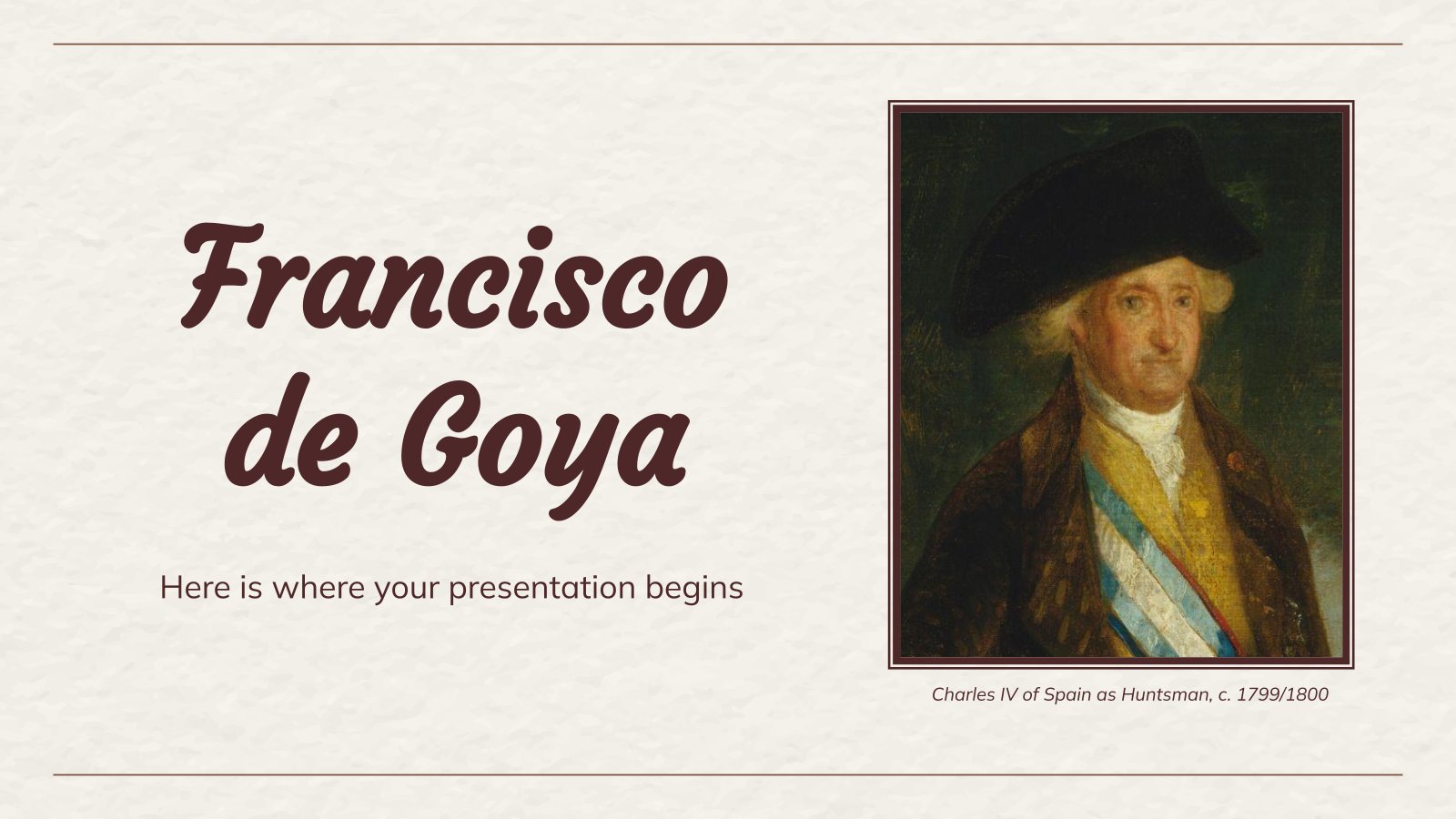 Francisco de Goya Modèles de présentation