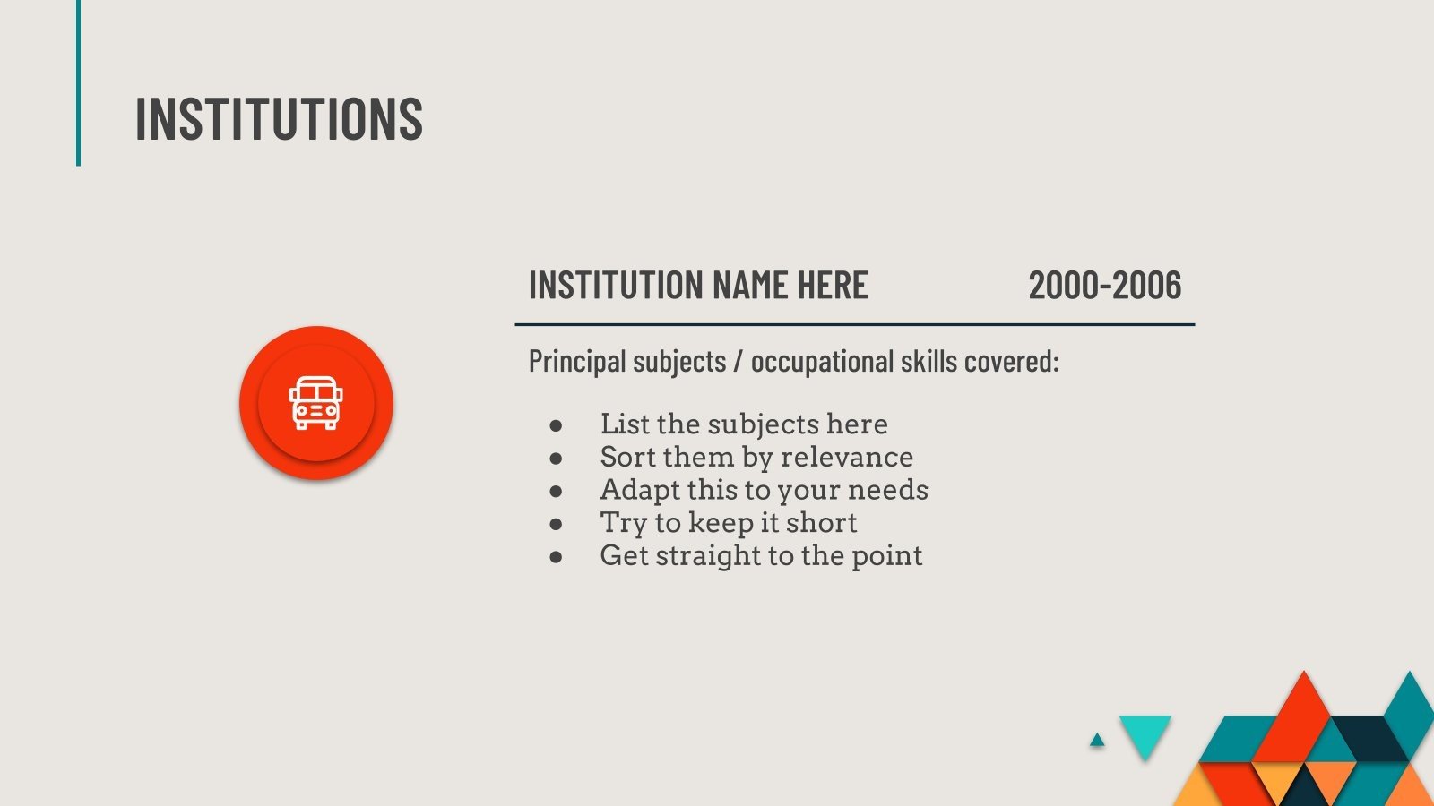 Mon CV créatif Modèles de présentation
