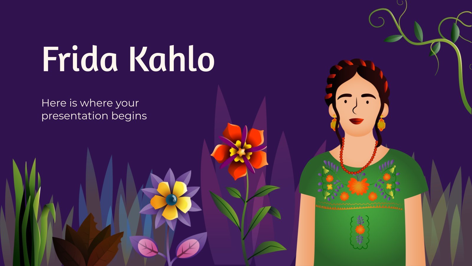 Plantilla de presentación Frida Kahlo