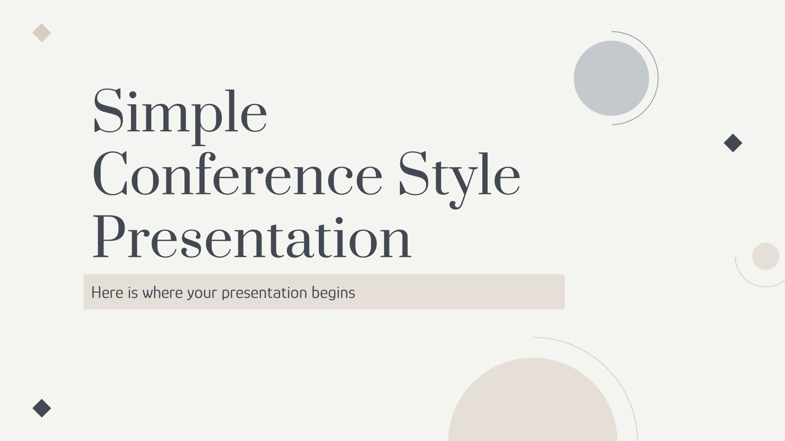 Simple Conference Style Presentation presentation template 