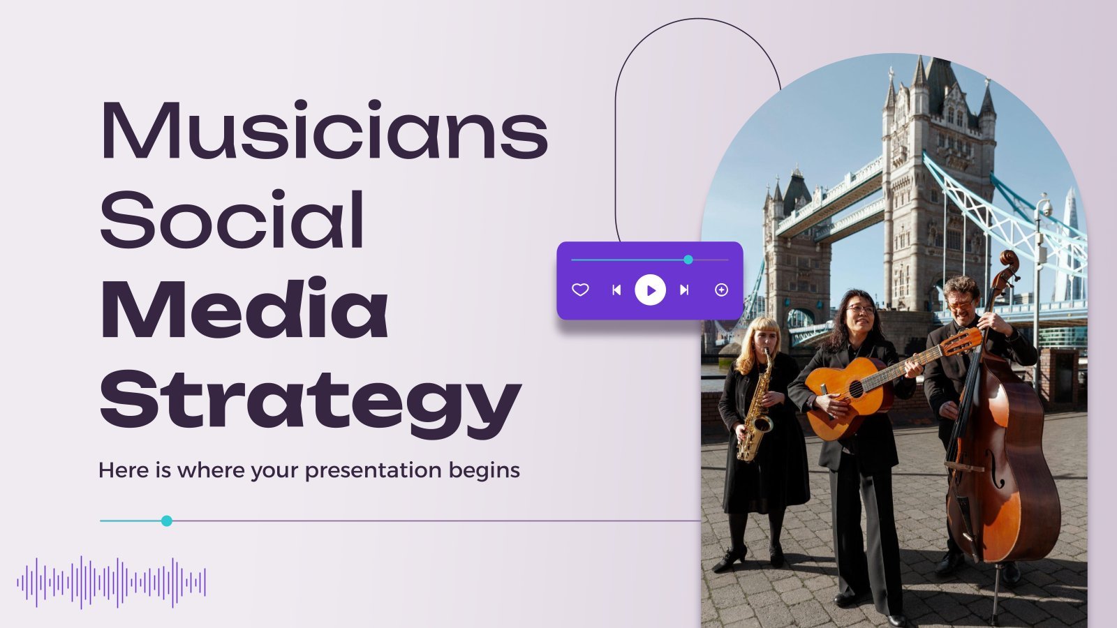 Plantilla de presentación Estrategia de redes sociales para músicos