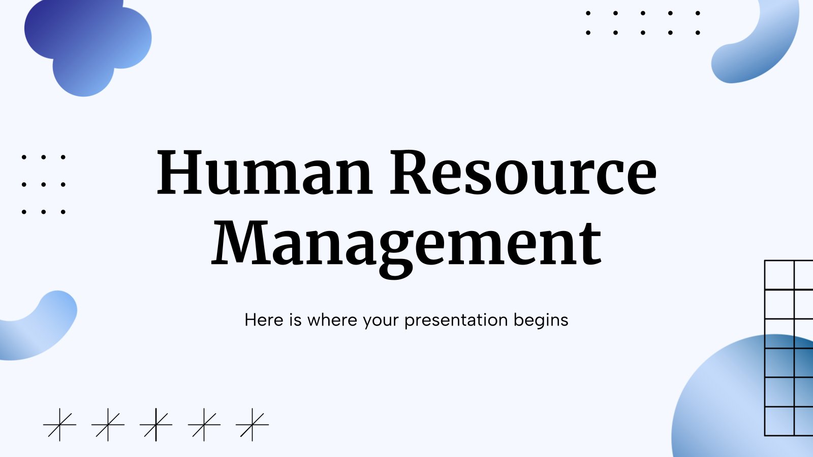 Human Resource Management presentation template 