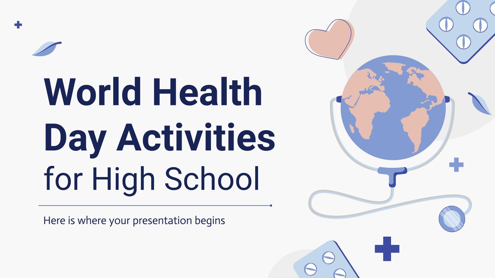 World Health Day Activities for High School presentation template 