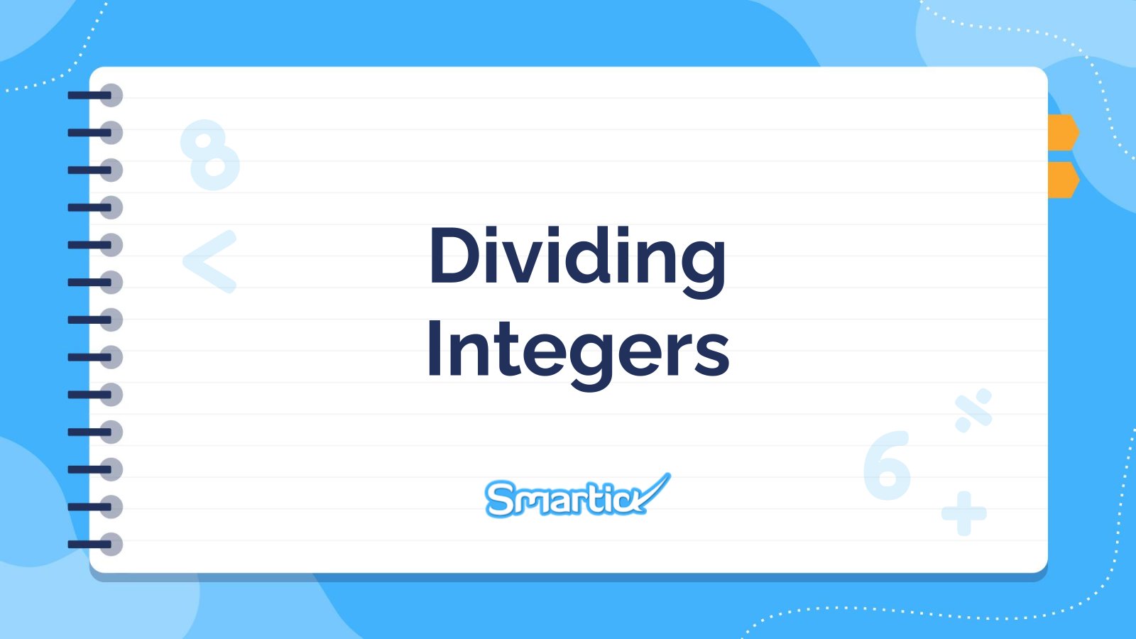 Dividing Integers presentation template 