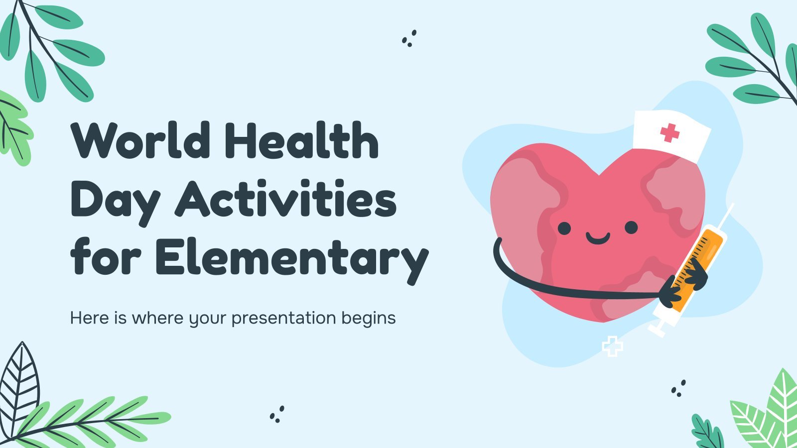 Activités de la Journée mondiale de la santé pour l’école élémentaire Modèles de présentation