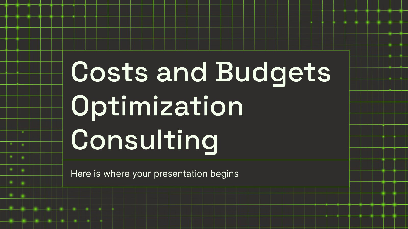 Costs and Budgets Optimization Consulting presentation template 