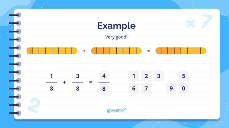 Adding Fractions with the Same Denominator presentation template 