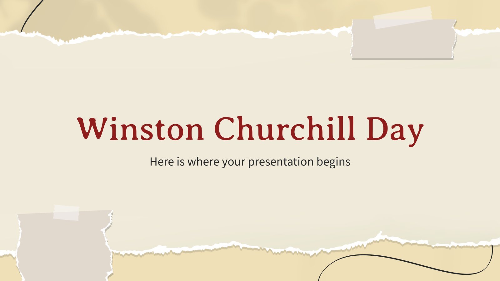 Winston Churchill Day presentation template 