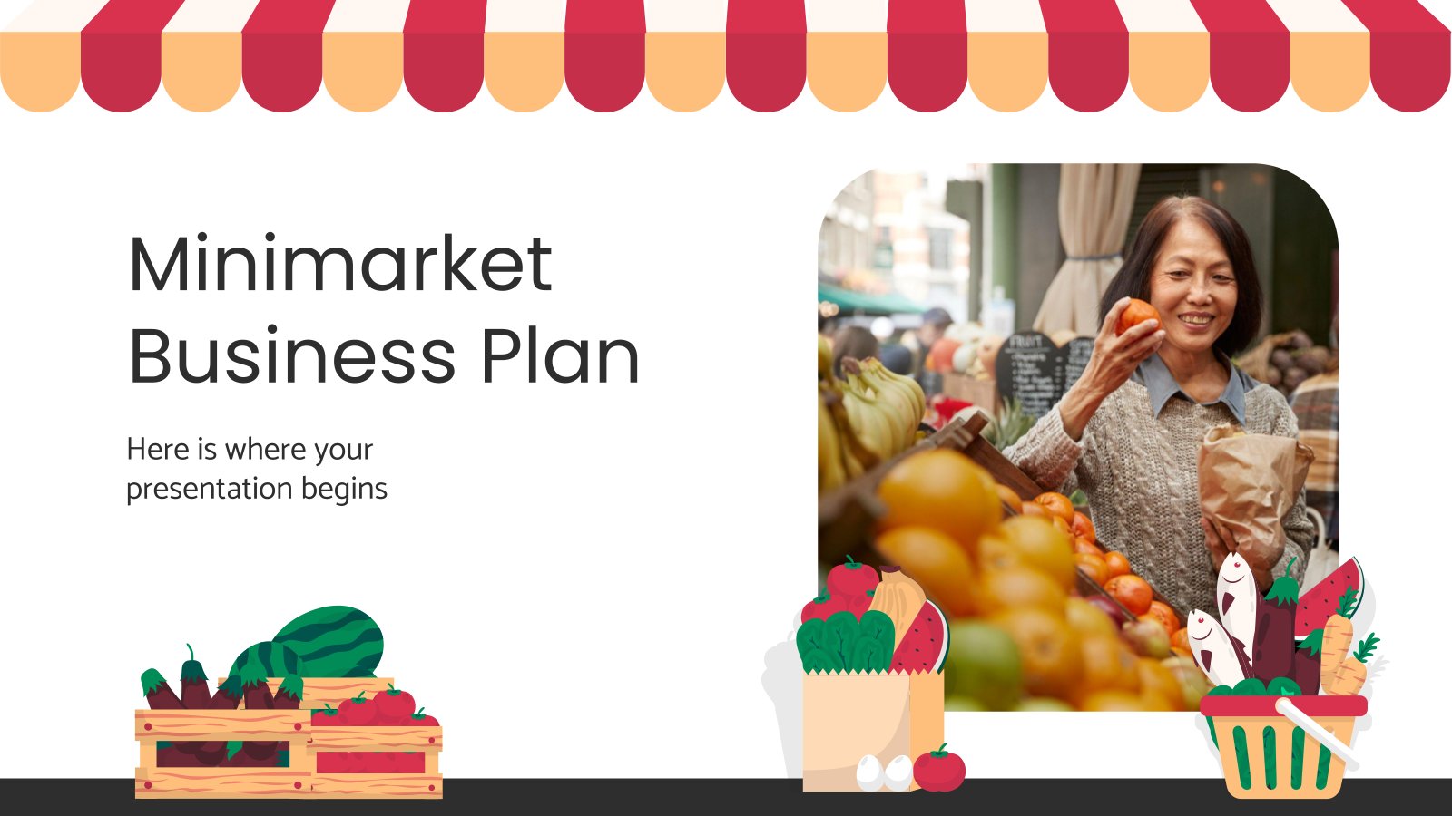 Minimarket Business Plan presentation template 