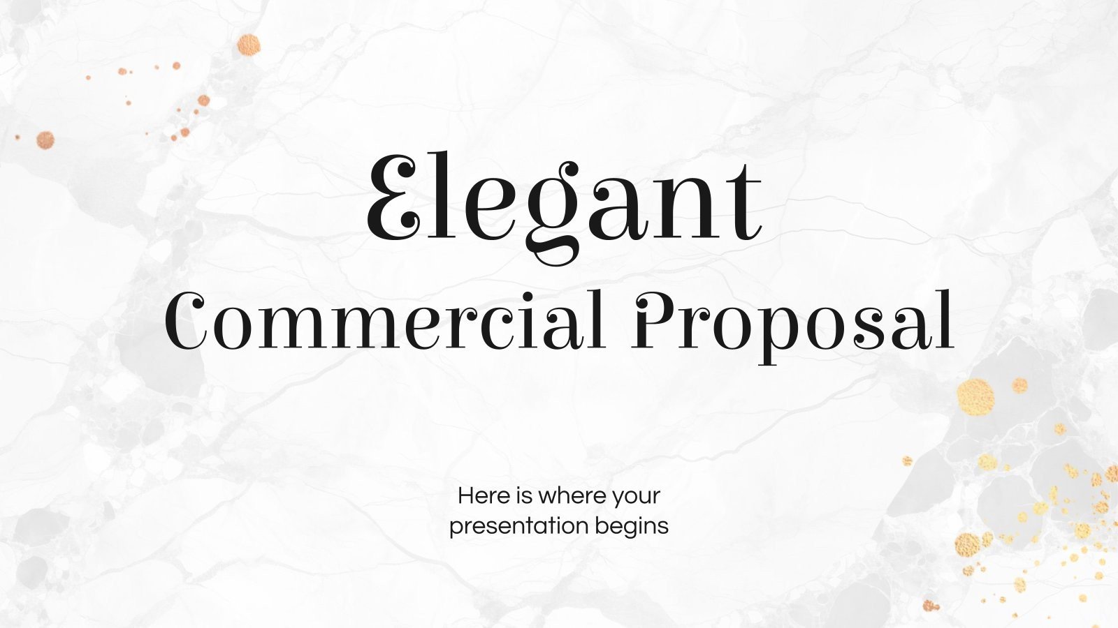 Plantilla de presentación Propuesta comercial elegante
