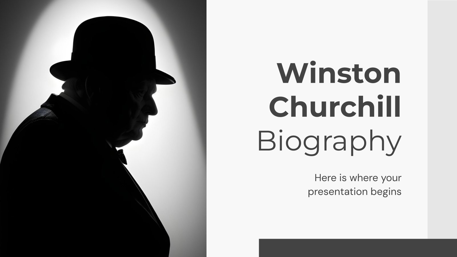 Winston Churchill Biography presentation template 